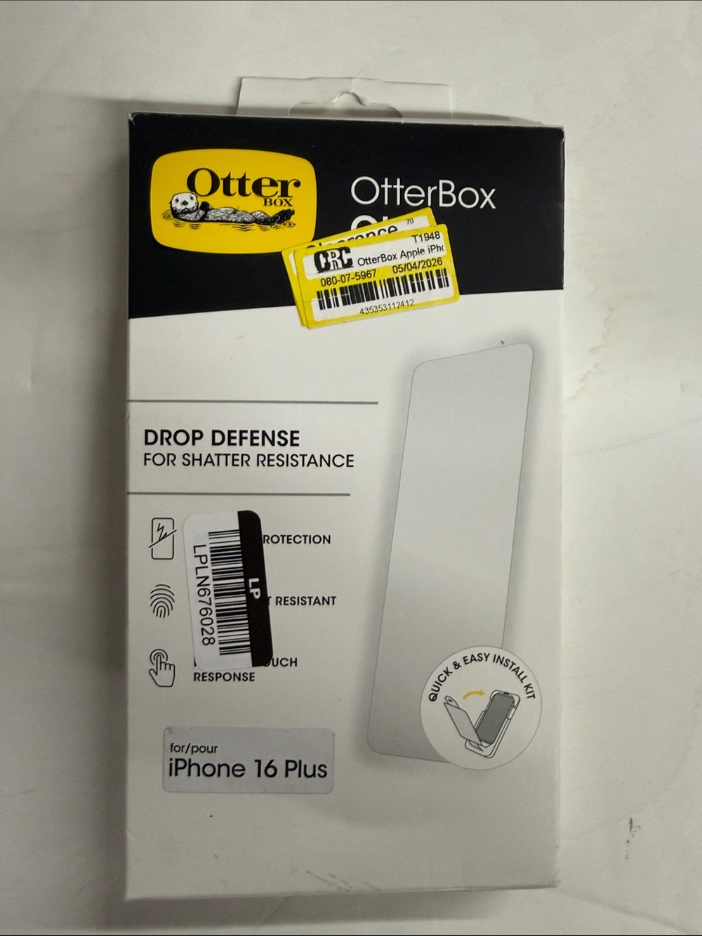 NEW OtterBox Glass Screen Protector for iPhone 16 Plus
